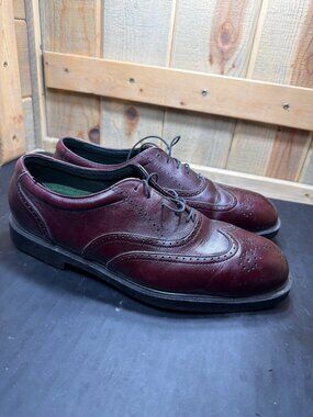 Wolverine DuraShocks Mens 11 EW Burgundy Wingtip Oxford Safety Toe Shoes EU44!!!